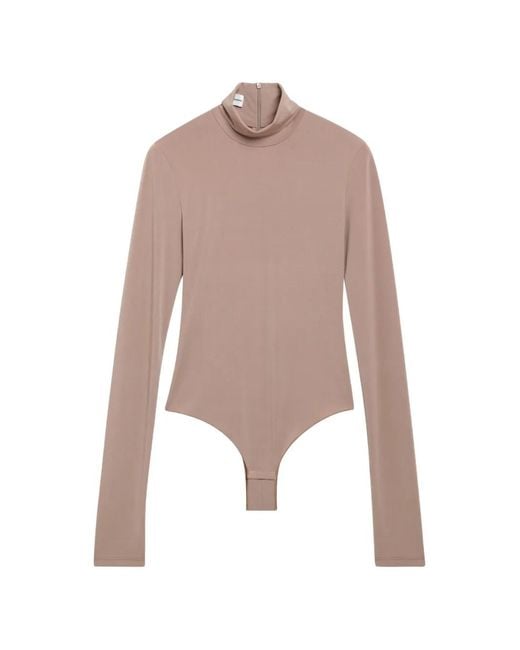 ANDAMANE Pink Ziggy Roll-Neck Bodysuit