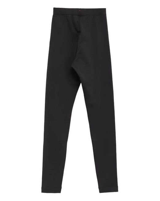 Moncler Black Logo-Patch Leggings