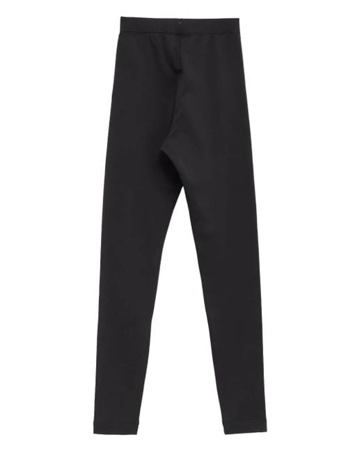 Moncler Black Logo-Patch Leggings