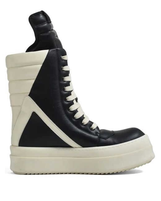 Rick Owens Blue Leather Boots for men