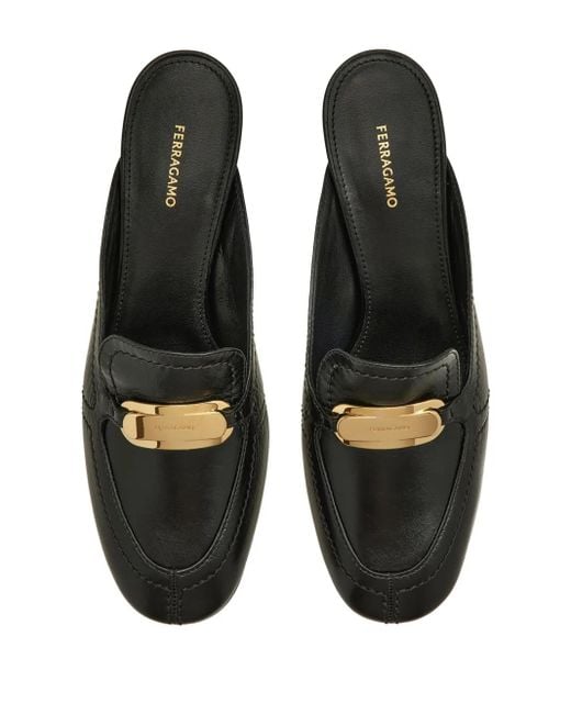 Ferragamo Black Flat Shoes