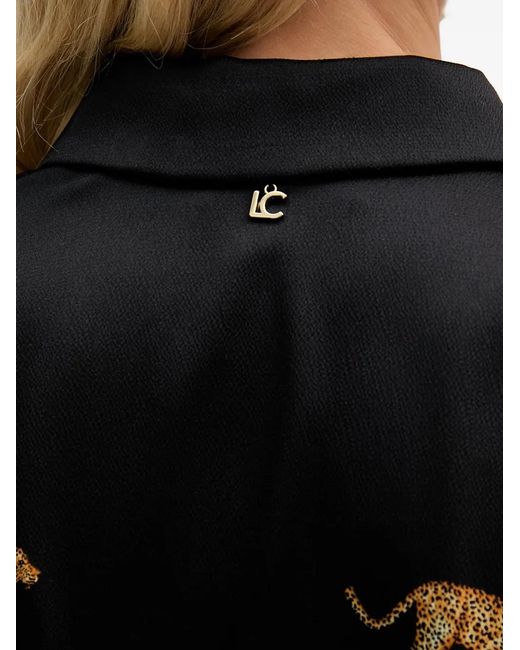Lola Casademunt Black Leopard-Print Shirt