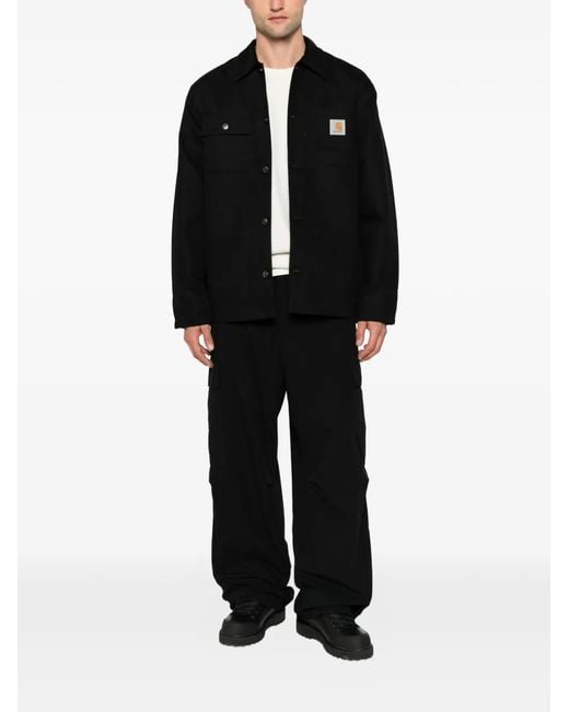 Carhartt Black Michigan Logo-Patch Jacket for men