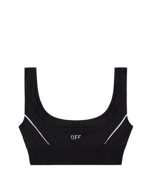 Off-White c/o Virgil Abloh Black Off Stamp Seamless Bra
