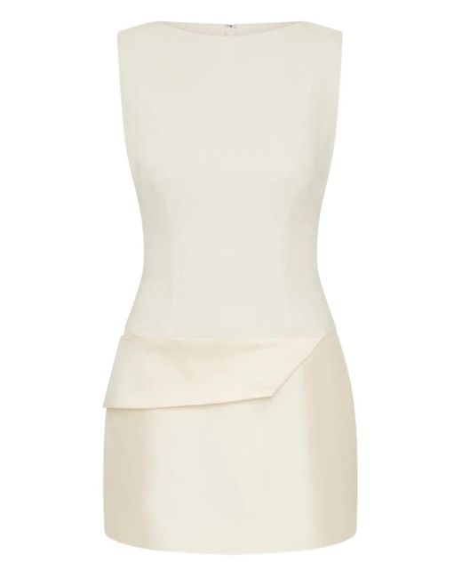 Rachel Gilbert White Rikki Draped Mini Dress