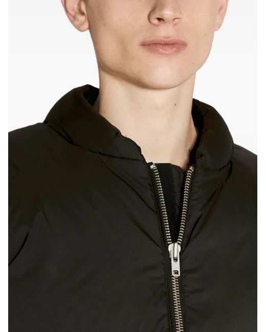 Entire studios Black Padded Zipped Jacket for men