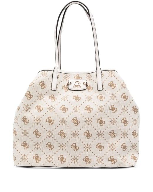 Guess Natural Neda Tote Bag mit Logo-Schild