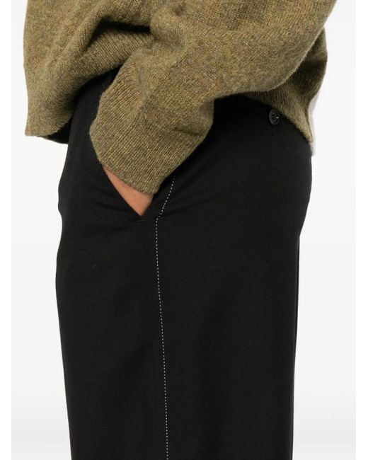 Pantalones rectos con bolsillos laterales Marni de color Black