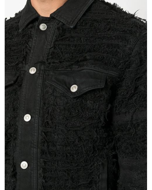 1017 ALYX 9SM Black Frayed Denim Jacket for men