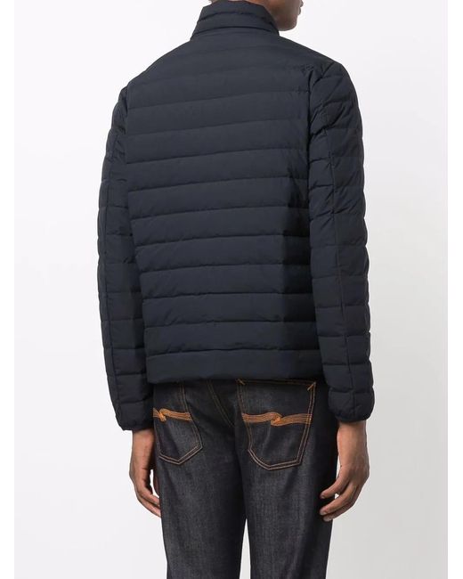 Emporio Armani Blue Zipped Short Down Jacket for men