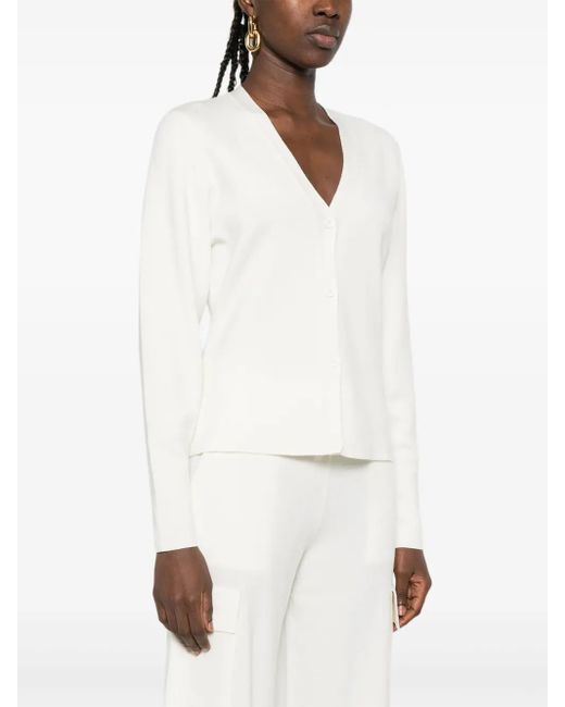 P.A.R.O.S.H. White Button-Front Cardigan