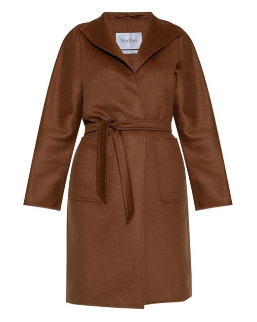 Max Mara Kasjmier Jas in het Brown