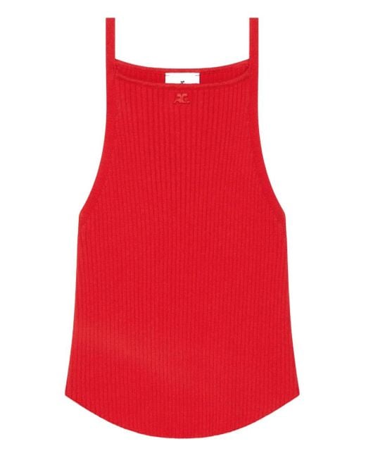 Courreges ホルターネック トップ Red