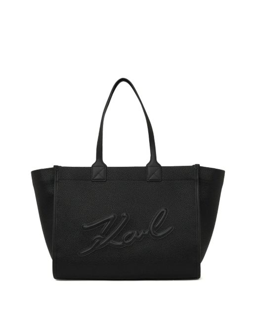 Karl Lagerfeld Black Large K/Skuare Tote Bag