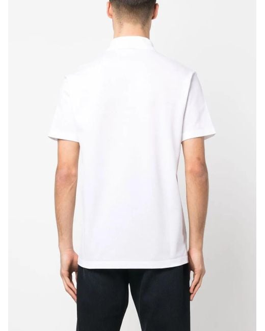 Versace White Medusa Embroidered Polo Shirt for men
