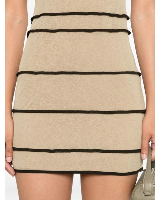 Nanushka Natural Tube-Dress Striped Mini Dress
