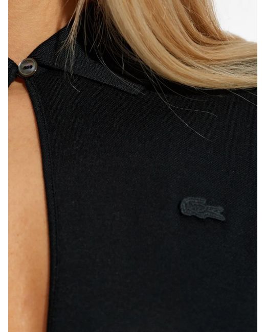Lacoste Black Long-Sleeved Maxi Dress