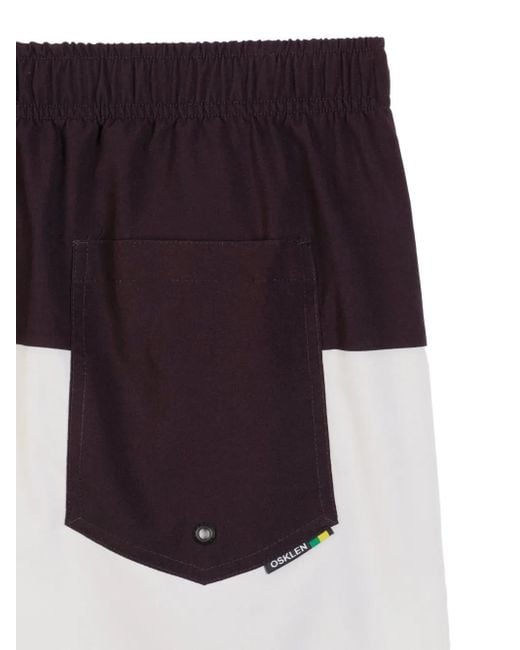 Osklen Zweifarbige Coat Of Arms Shorts Mit Logo in Black für Herren