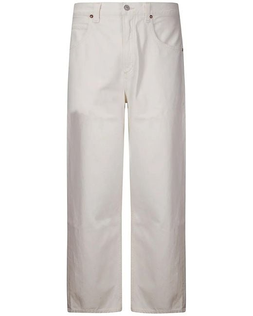 Agolde White Low Slung Jeans for men