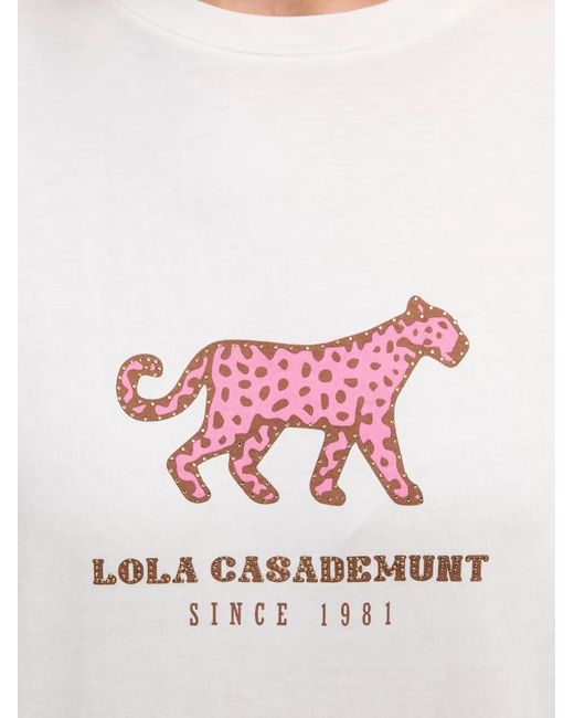 Lola Casademunt White T-Shirt Mit Grafischem Print