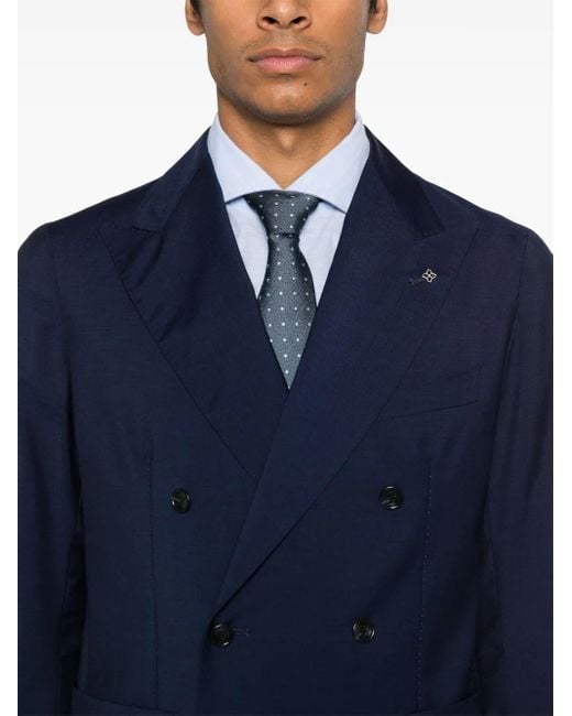 メンズ Tagliatore ウール ジャケット Blue