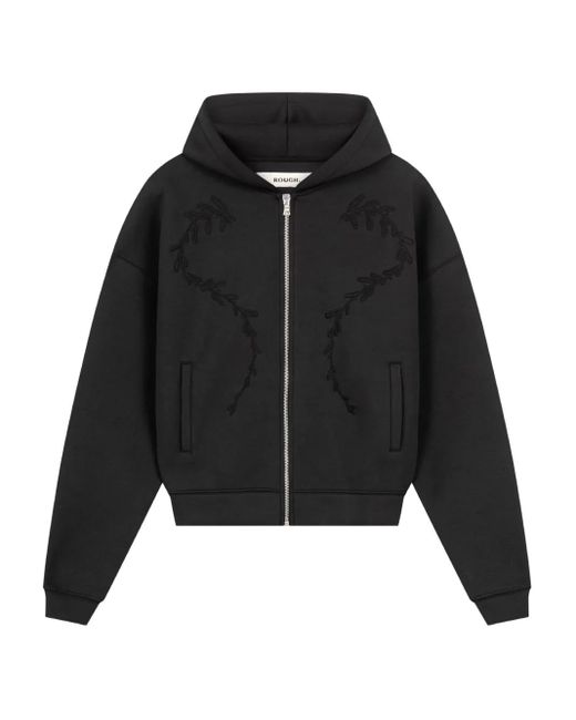 ROUGH ジップアップ パーカー Black