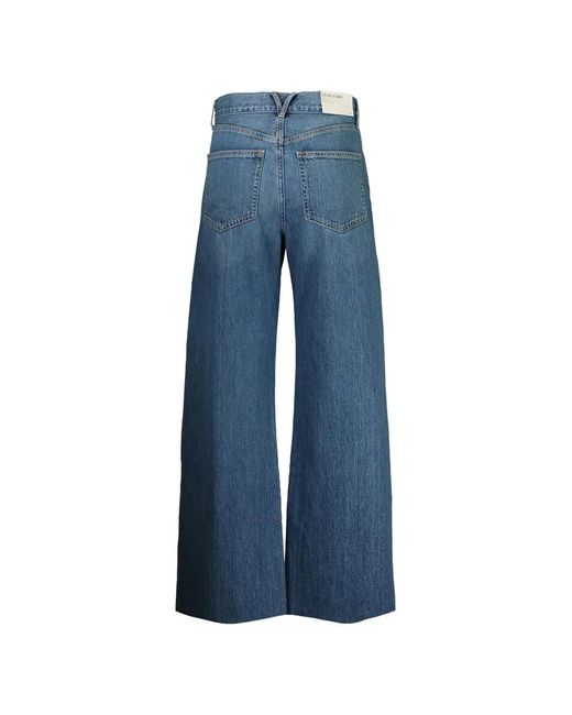 Veronica Beard Blue Wide-Leg Taylor Palazzo Pants