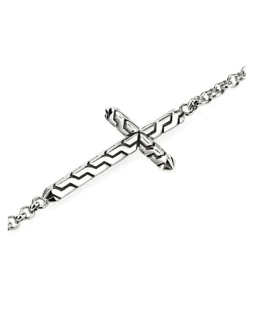 John Hardy White Bracelet Jh Essential Cross En Sterling