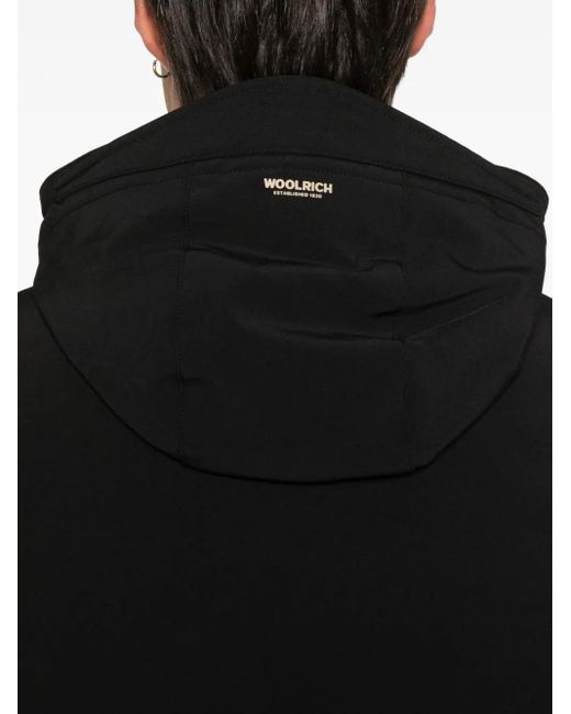 Woolrich Black Hooded Coat for men