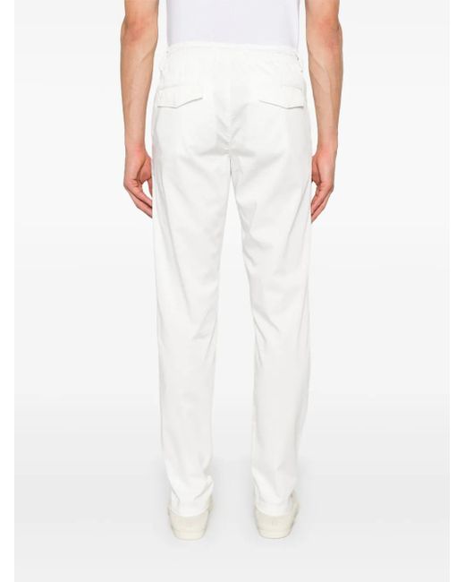 Eleventy White Drawstring Trousers for men