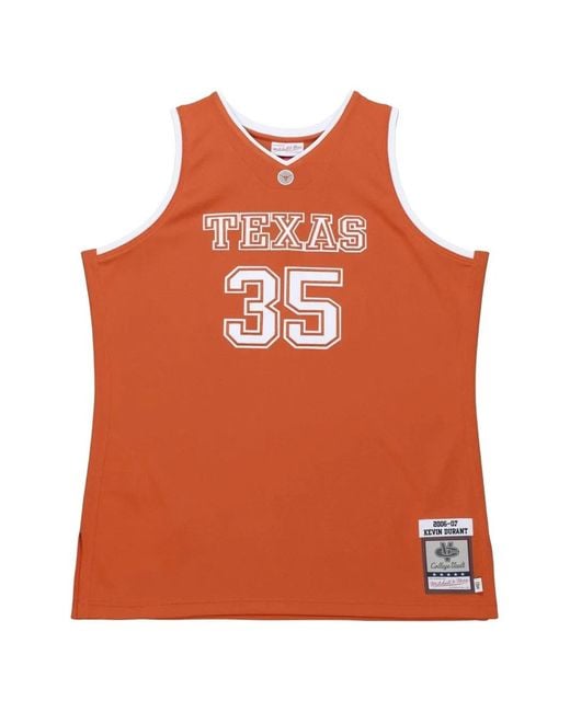 Mitchell & Ness Orange Ncaa Texas Longhorns 2006 Kevin Durant Tank Top for men