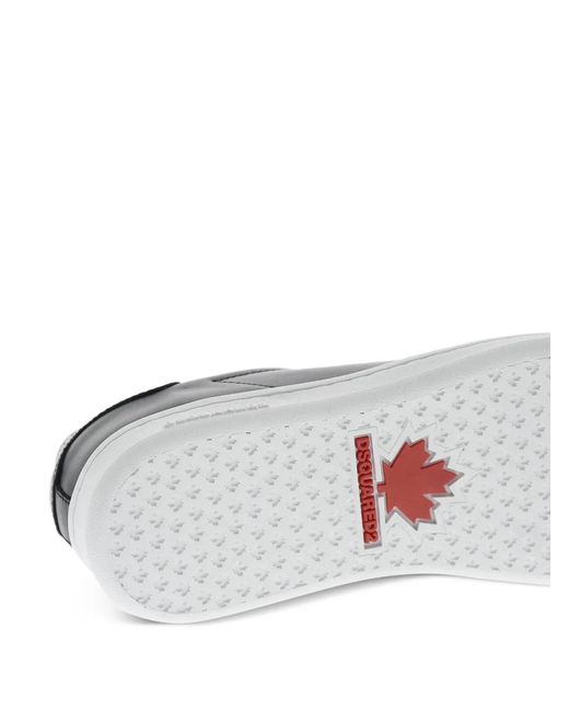 DSquared² White Boxer Logo-Print Sneakers