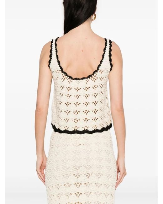Zimmermann Rhiannon Gehaakte Tanktop in het Natural