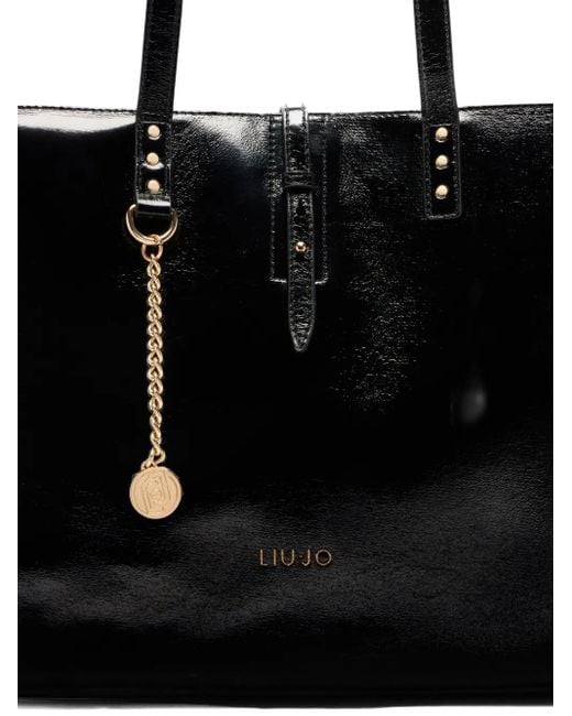 Borsa Tote Grande Con Borchie di Liu Jo in Black