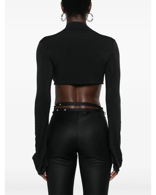 MANURI Black Leyla Crop Top