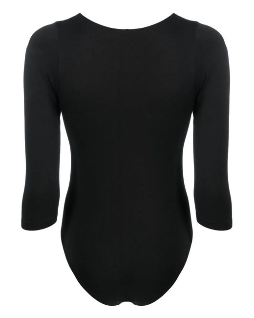 Falke Black Three-Quarter Sleeve Bodysuit
