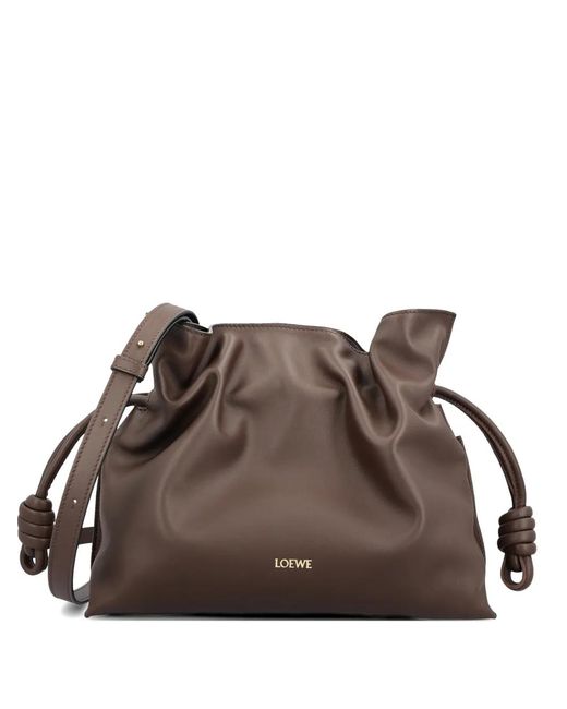 Loewe Brown Medium Flamenco Drawstring Shoulder Bag