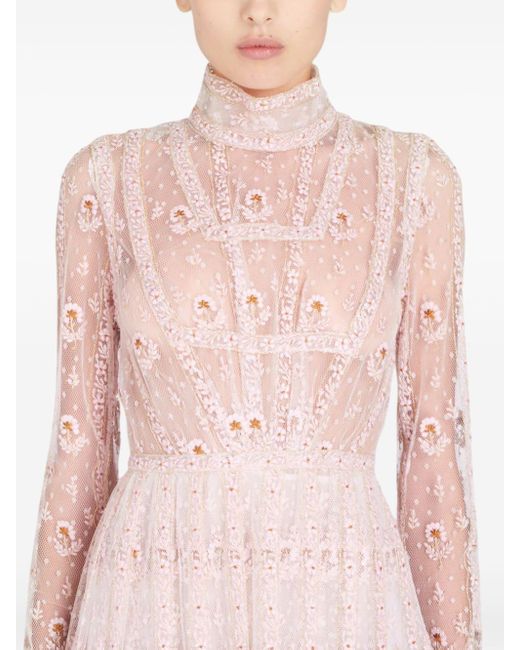 Giambattista Valli Pink Embroidered Tulle Dress