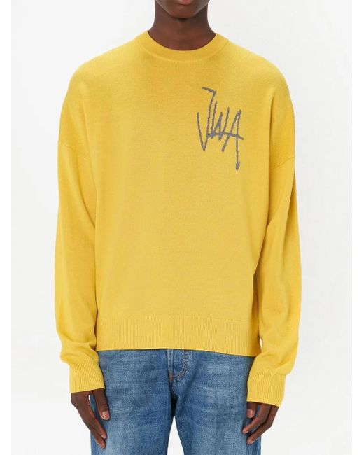 J.W. Anderson Yellow Pullover Mit Logo-Stickerei