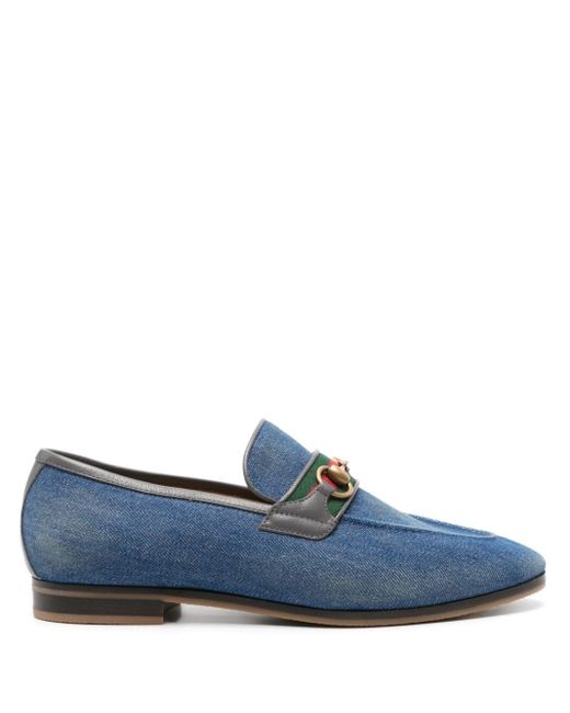 Gucci Horsebit Sylvie Jeans-Loafer in Blue für Herren