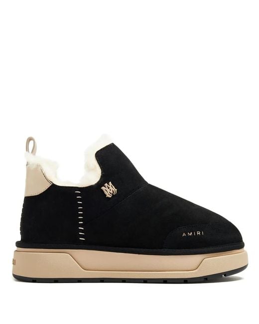 Amiri Black Malibu Suede Boots - Men's - Sheep Skin/shearling/rubber/suede for men