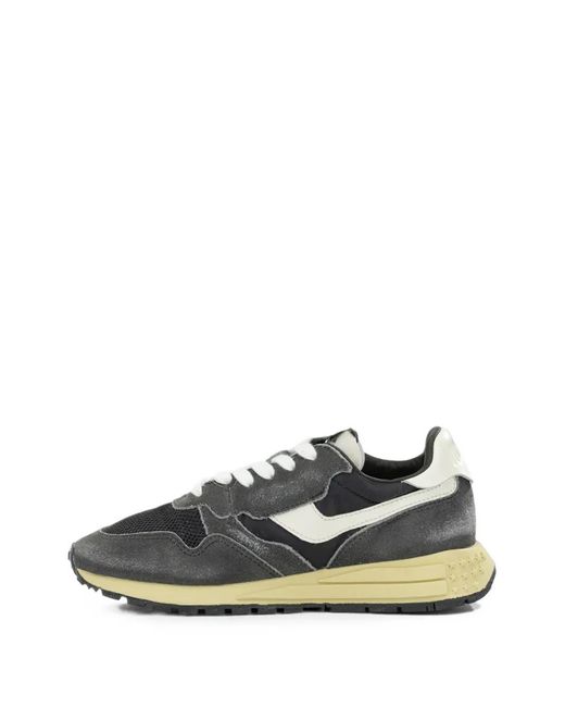 Autry Gray Reelwind Low Panelled Sneakers