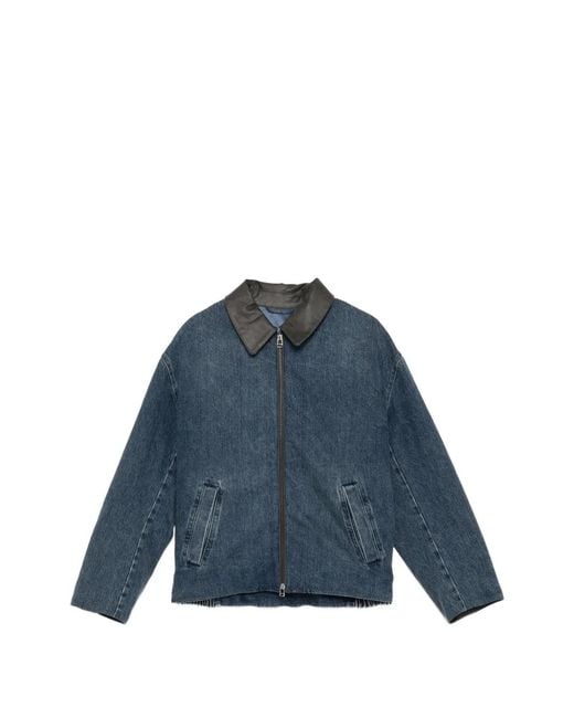 CROQUIS Blue Denim Zipped Jacket for men