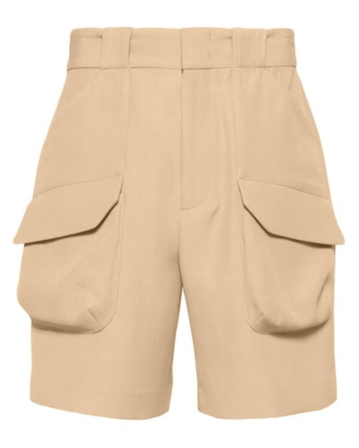 Ermanno Scervino Natural Shorts mit aufgesetzten Taschen