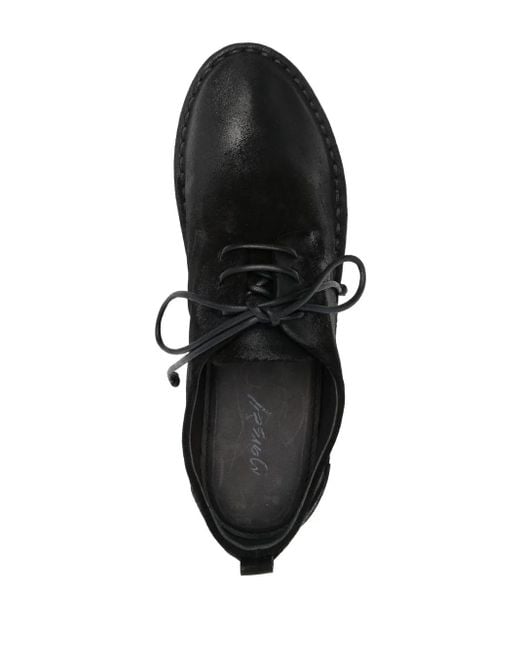 Marsèll Black Sancrispa Alta Suede Derby Shoes
