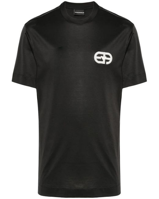 Emporio Armani Black Asv Ea Jersey T-Shirt for men
