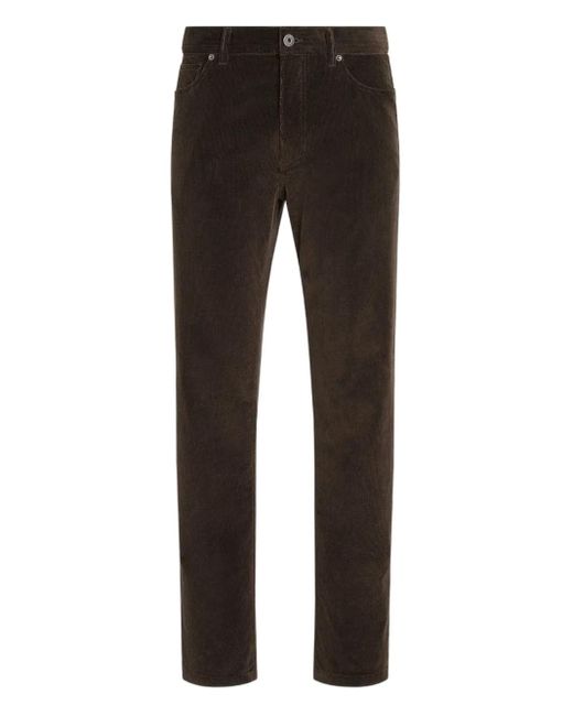 Zegna Gray Cashco Roccia Corduroy Trousers for men