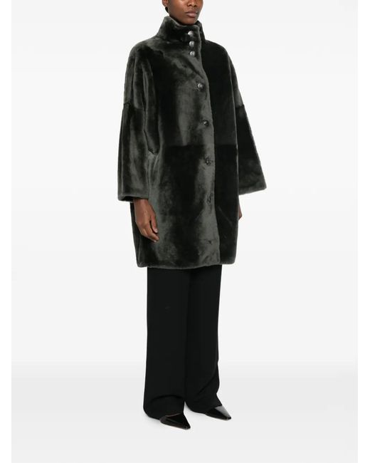 Yves Salomon Black Reversible Shearling Jacket