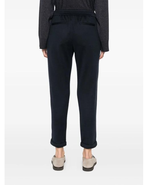 Brunello Cucinelli Trainingsbroek Met Wijde Pijpen in het Blue