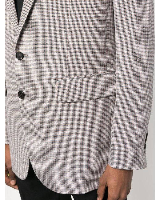 DSquared² Gray Single-Breasted Checked Jacket for men